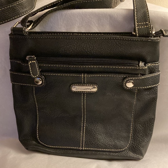 ROSETTI Black Crossbody Bag with Adjustable Attached Strap & Zippered Pockets - Picture 6 of 15
